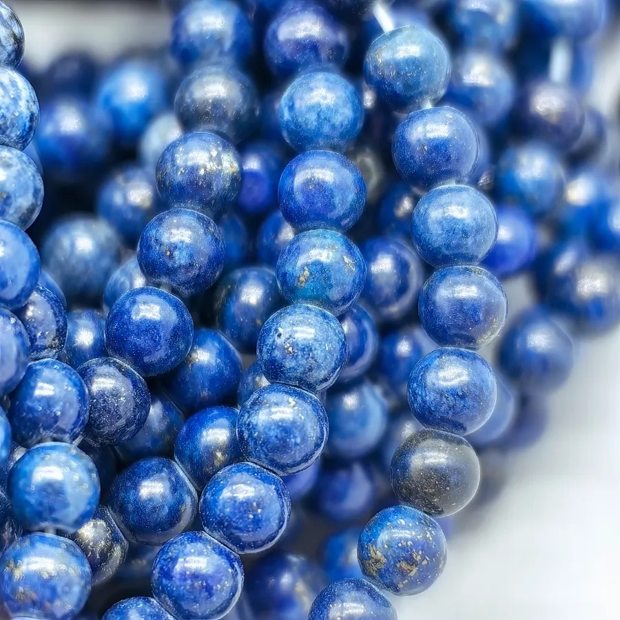 4 mm Lapis Lazuli Küre Kesim Doğal Taş Dizi - Taş Boncuk
