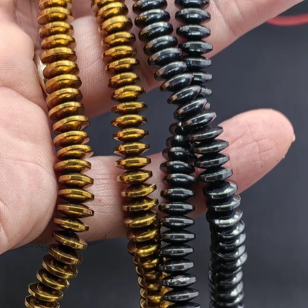 8%20mm%20%20Altın%20Sarı%20Rondela%20Ufo%20Hematit%20Doğal%20Taş