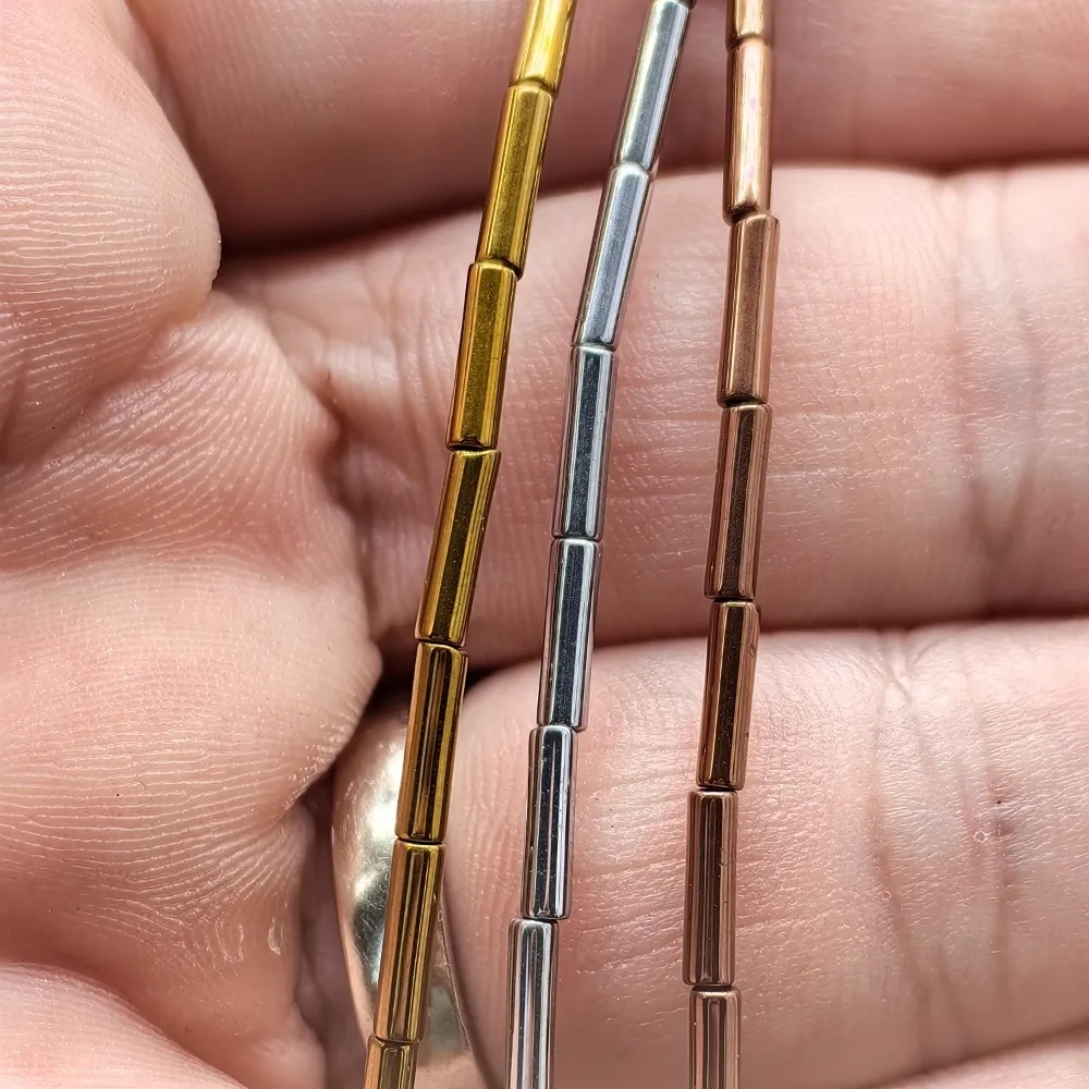 2x8%20mm%20Altın%20Sarı%20Silindir%20%20Hematit%20Doğal%20Taş