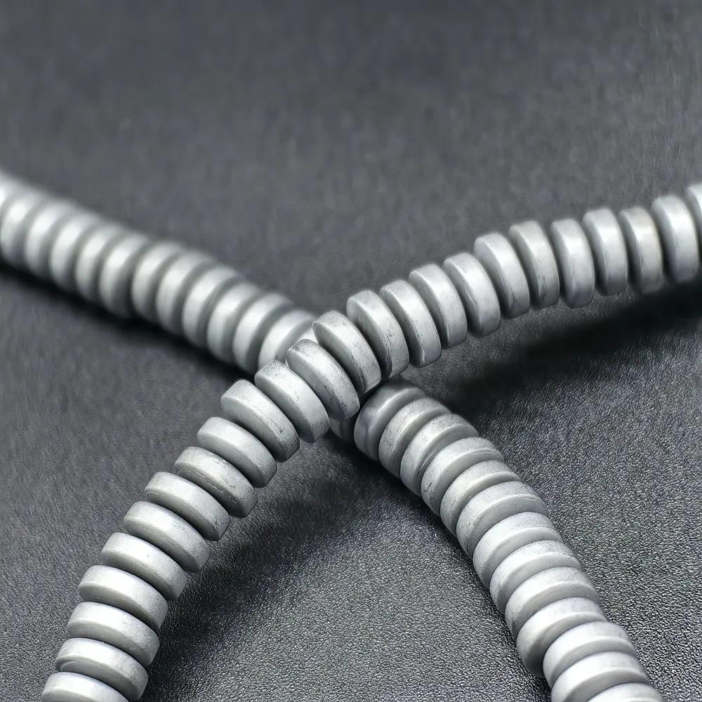 2x6%20mm%20Mat%20Gümüş%20Renk%20Disk%20Rondela%20%20Hematit%20Doğal%20Taş