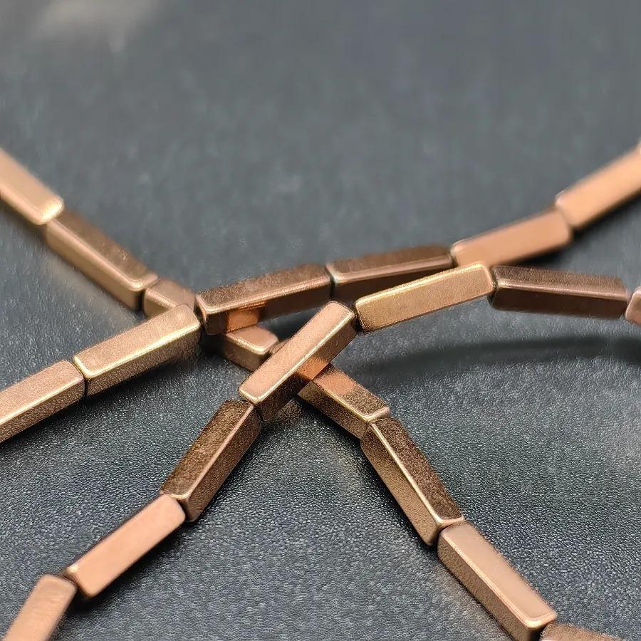 2x8%20mm%20Bakır%20Renk%20İnce%20Dikdörtgen%20%20Hematit%20Doğal%20Taş