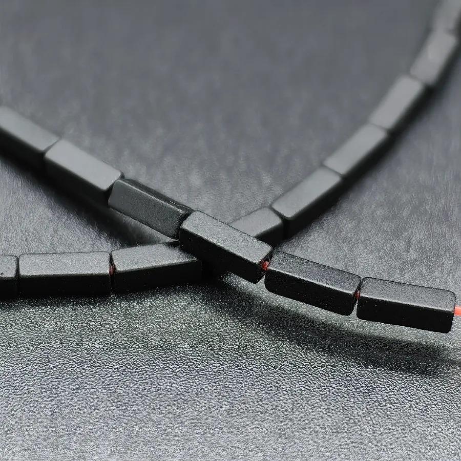 2x6%20mm%20Mat%20Siyah%20Dikdörtgen%20Hematit%20Doğal%20Taş