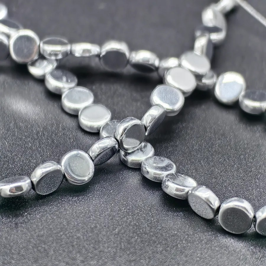 2x6%20mm%20Gümüş%20Renk%20Yuvarlak%20%20Hematit%20Doğal%20Taş