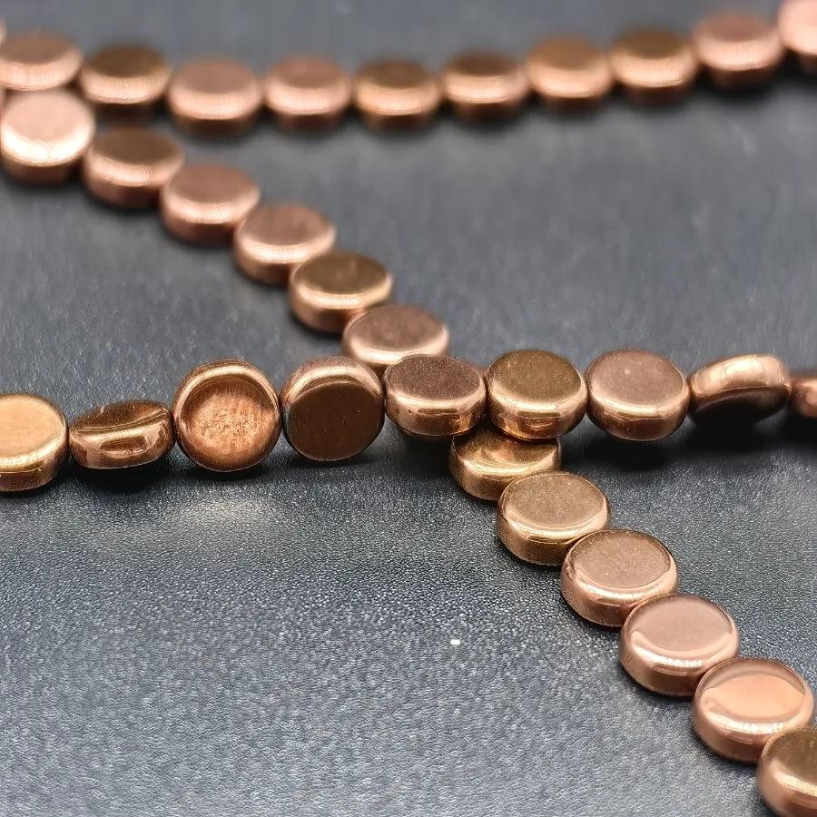 2x6%20mm%20Bakır%20Renk%20Yuvarlak%20%20Hematit%20Doğal%20Taş