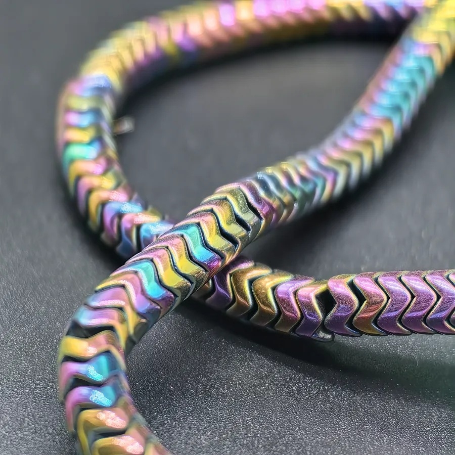 2x6%20mm%20Renkli%20Dalgalı%20Disk%20Hematit%20Doğal%20Taş