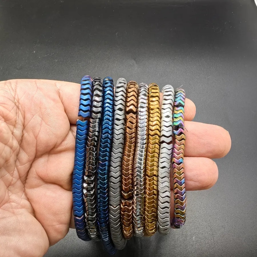 2x6%20mm%20Mat%20Gri%20Dalgalı%20Disk%20Hematit%20Doğal%20Taş