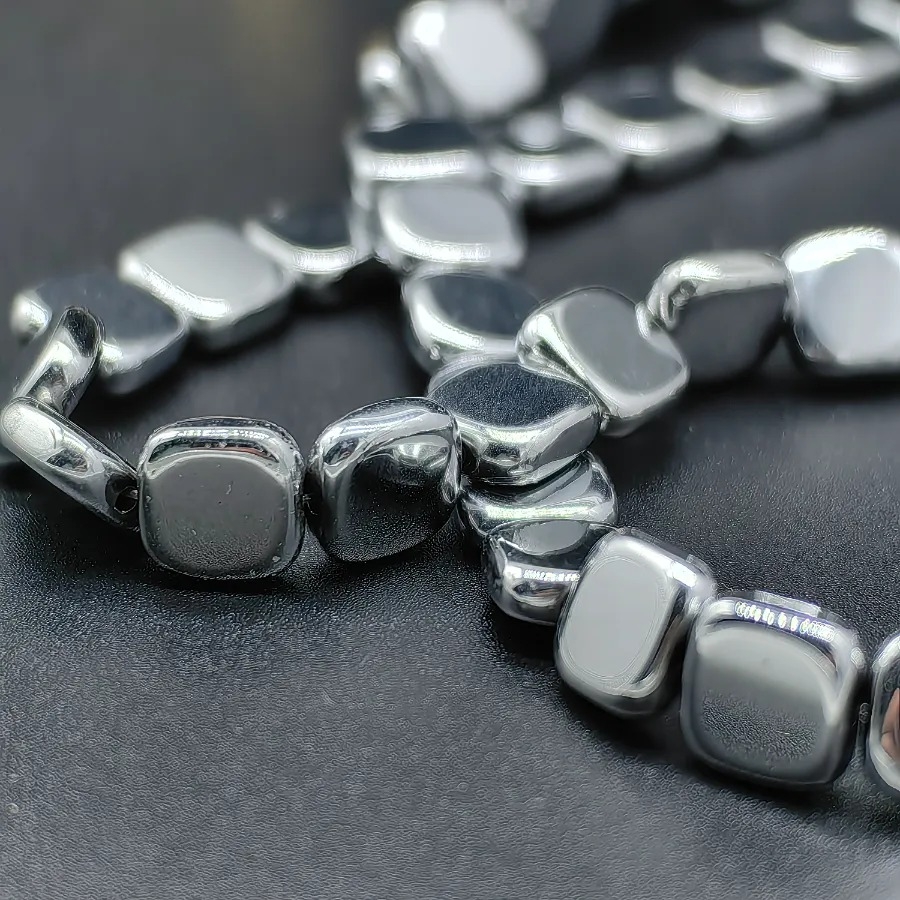 2x8%20mm%20Gümüş%20Renk%20Yassı%20Kare%20Hematit%20Doğal%20Taş