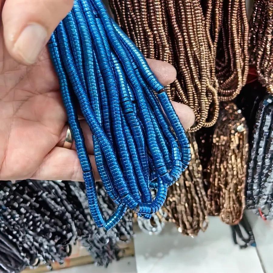 2x6%20mm%20Mavi%20Disk%20Rondela%20Hematit%20Doğal%20Taş