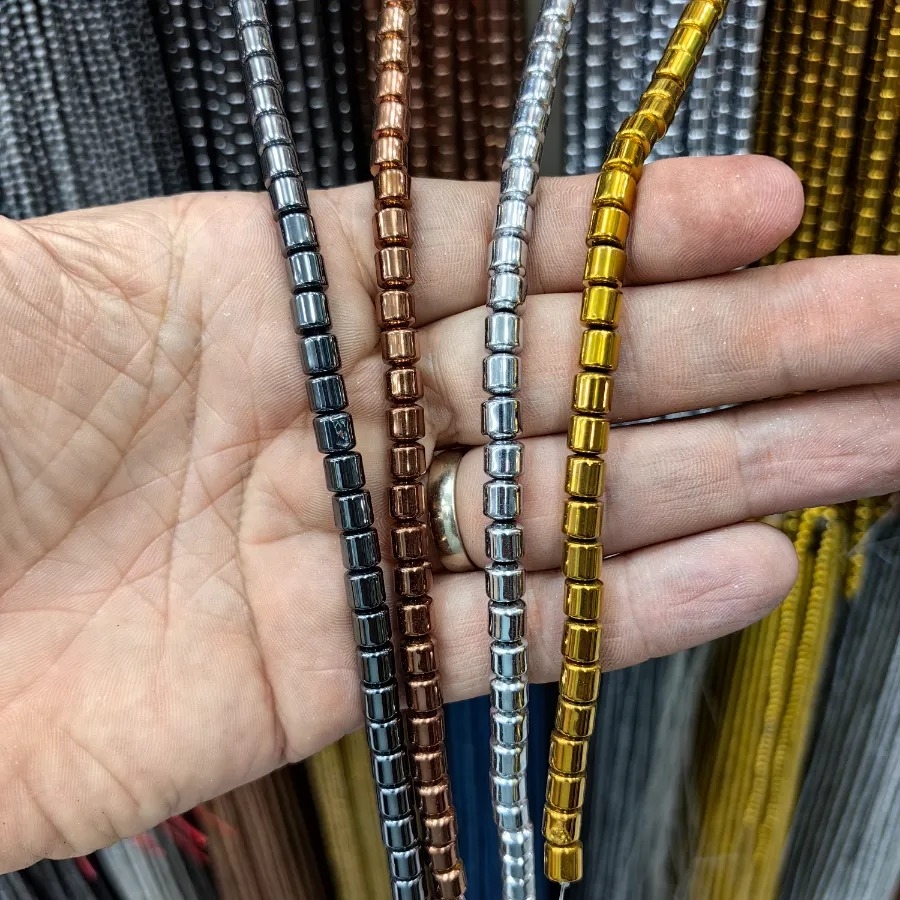 6%20mm%20Altın%20Sarı%20Silindir%20%20Hematit%20Doğal%20Taş