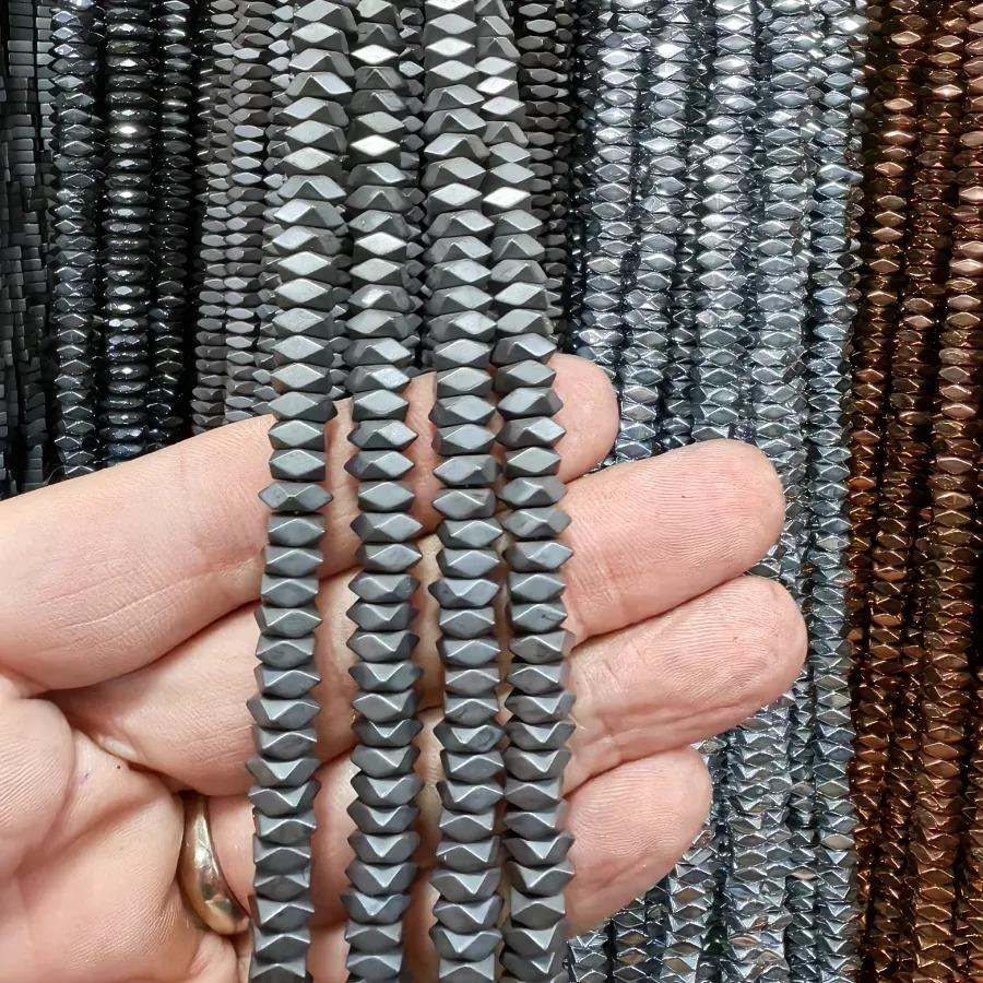 6%20mm%20Kare%20Mat%20Köşeli%20Füme%20Rondela%20Hematit%20Doğal%20Taş