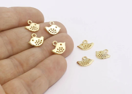 24%20Ayar%20Altın%20Kaplama%20Kuş%20Kolye%20Ucu,%20İspinoz%20Kuşu,%20Kuş%20Charm