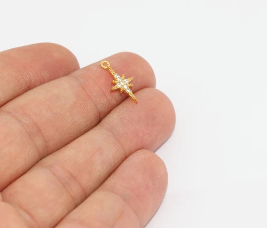 24%20Ayar%20Parlak%20Altın%20Kaplama%20Zirkon%20Taşlı%20Kuzey%20Yıldızı%20Charms,%20Kuzey%20Yıldızı%20Kolye%20Ucu