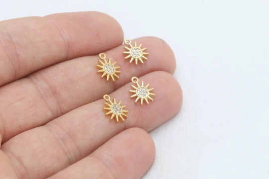 24%20Ayar%20Parlak%20Altın%20Kaplama%20Zirkon%20Taşlı%20Güneş%20Charms,%20Güneş%20Kolye%20Ucu