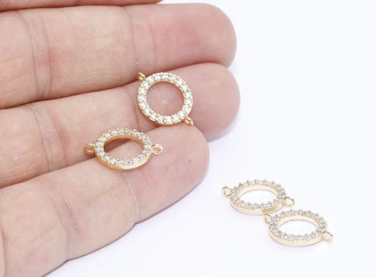 24%20Ayar%20Altın%20Kaplama%20Beyaz%20Zirkon%20Taşlı%20Çift%20Kulplu%20Halka%20Charms,%20Halka%20Kolye%20Ucu