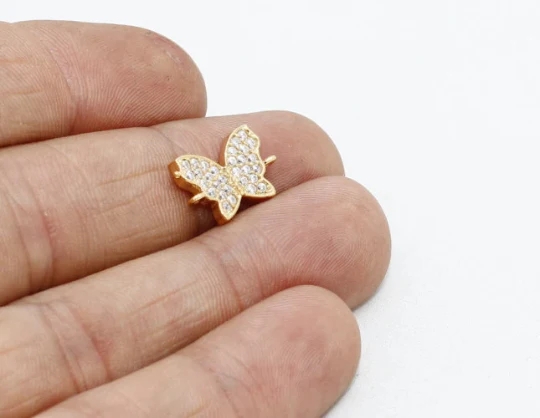 24%20Ayar%20Altın%20Kaplama%20Beyaz%20Zirkon%20Taşlı%20Çift%20Kulplu%20Kelebek%20Charms,%20Kelebek%20Kolye%20Ucu