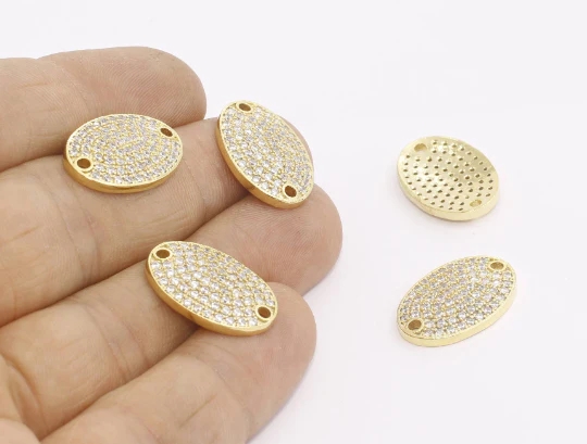 24%20Ayar%20Altın%20Kaplama%20Beyaz%20Zirkon%20Taşlı%20Çift%20Delikli%20Oval%20Kolye%20Ucu
