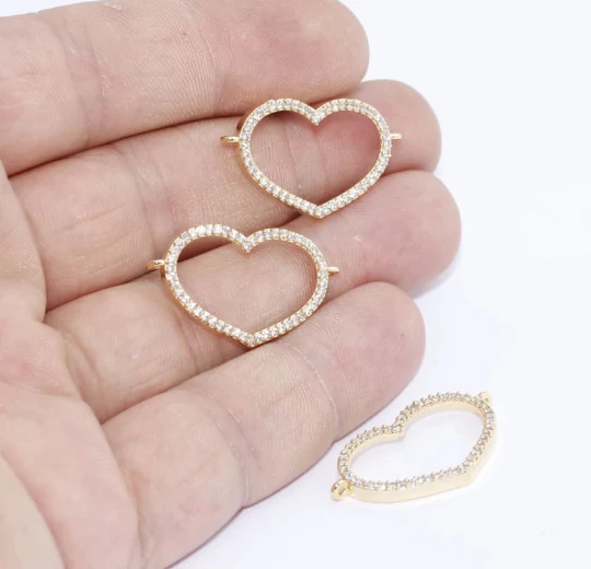 24%20Ayar%20Altın%20Kaplama%20Beyaz%20Zirkon%20Taşlı%20%20Çift%20Kulplu%20Kalp%20charms,%20Kalp%20Kolye%20Ucu