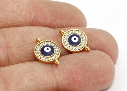 24%20Ayar%20Altın%20Kaplama%20Beyaz%20Zirkon%20Taşlı%20Çift%20Kulplu%20Yuvarlak%20Nazar%20Charms,%20Yuvarlak%20Nazar%20Kolye%20Ucu