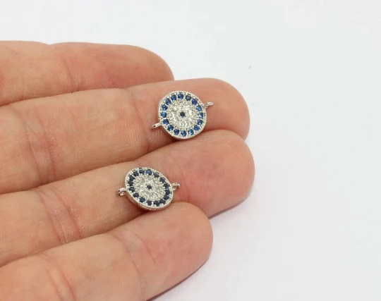 Rodyum%20Kaplama%20Beyaz%20Mavi%20Zirkon%20Taşlı%20Çift%20Kulplu%20Nazarlık%20Charms,%20Nazarlık%20Kolye%20Ucu
