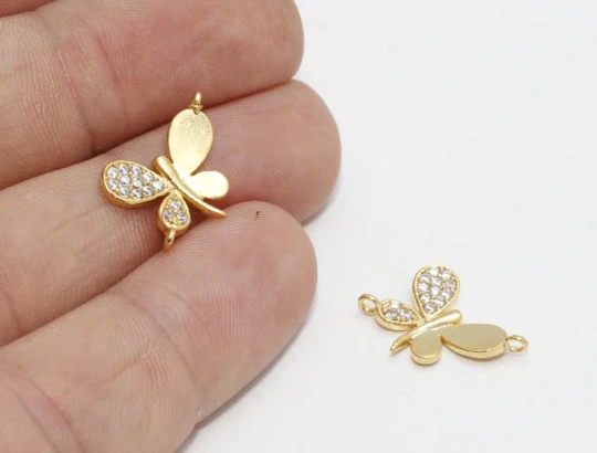 24%20Ayar%20Altın%20Kaplama%20Beyaz%20Zirkon%20Taşlı%20Kulplu%20Kelebek%20Charms,%20Kelebek%20Kolye%20Ucu