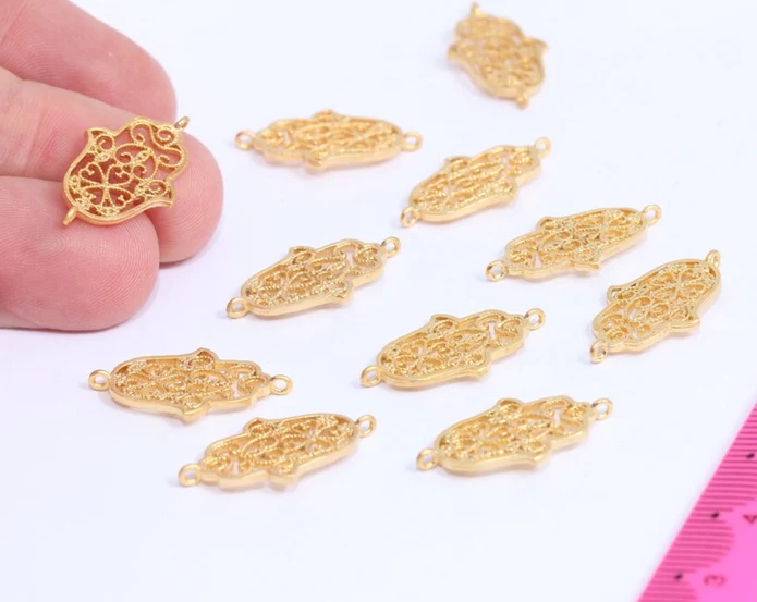 24%20Ayar%20Altın%20Kaplama%20Mat%20Çift%20Kulplu%20Fatima%20Eli%20Charms,%20Fatima%20Eli%20Kolye%20Ucu