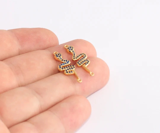24%20Ayar%20Altın%20Kaplama%20Lacivert%20Zirkon%20Taşlı%20Çift%20Kulplu%20Yılan%20Charms,%20Yılan%20Kolye%20Ucu