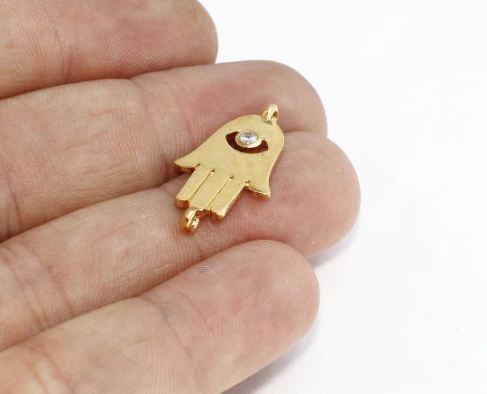24%20Ayar%20Altın%20Kaplama%20Beyaz%20Zirkon%20Taşlı%20Çift%20Kulplu%20Fatima%20Eli%20Charms,%20Fatmanın%20Eli