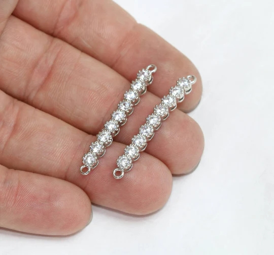 Rodyum%20Kaplama%20Beyaz%20Zirkon%20Taşlı%20Çift%20Kulplu%20Dikdörtgen%20Bracelet,%20Dikdörtgen%20Bileklik