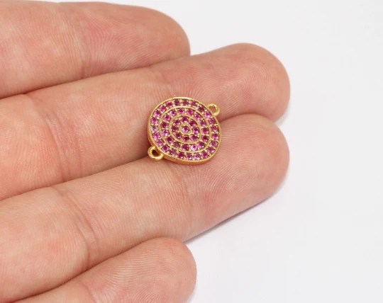 24%20Ayar%20Altın%20Kaplama%20Mor%20Zirkon%20Taşlı%20Çift%20Kulplu%20%20Yuvarlak%20Pul%20Charms,%20Yuvarlak%20Pul%20Kolye%20Ucu