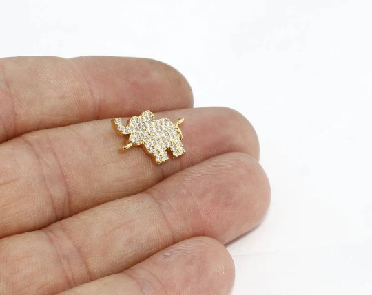 24%20Ayar%20Altın%20Kaplama%20Beyaz%20Zirkon%20Taşlı%20Çift%20Kulplu%20Fil%20Charms,%20Fil%20Kolye%20Ucu