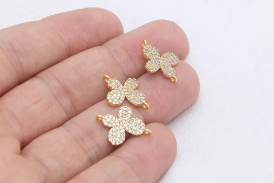 24%20Ayar%20Altın%20Kaplama%20Beyaz%20Zirkon%20Taşlı%20Çift%20Kulplu%20Kelebek%20Charms,%20Kelebek%20Kolye%20Ucu