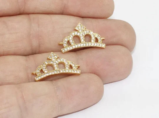 24%20Ayar%20Altın%20Kaplama%20Beyaz%20Zirkon%20Taşlı%20Çift%20Kulplu%20Taç%20charms,%20Taç%20Kolye%20Ucu