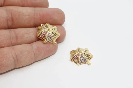 24%20Ayar%20Altın%20Kaplama%20Renkli%20Zirkon%20Taşlı%20Çift%20Kulplu%20Şemsiye%20Charms,%20Şemsiye%20Kolye%20Ucu