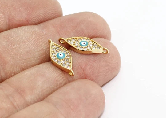 24%20Ayar%20Altın%20Kaplama%20Beyaz%20Zirkon%20Taşlı%20Çift%20Kulplu%20Göz%20Charms,%20Göz%20Kolye%20Ucu
