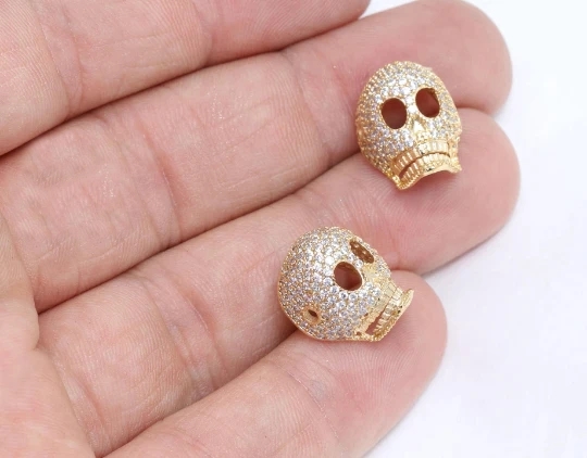 24%20Ayar%20Altın%20Kaplama%20Beyaz%20Zirkon%20Taşlı%20Çift%20Delikli%20Kuru%20Kafa%20charms,%20Kuru%20Kafa%20Kolye%20Ucu