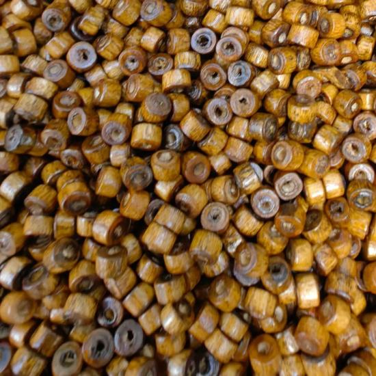 3,10x4,20mm Hardal Küçük Rondela Ahşap Boncuk