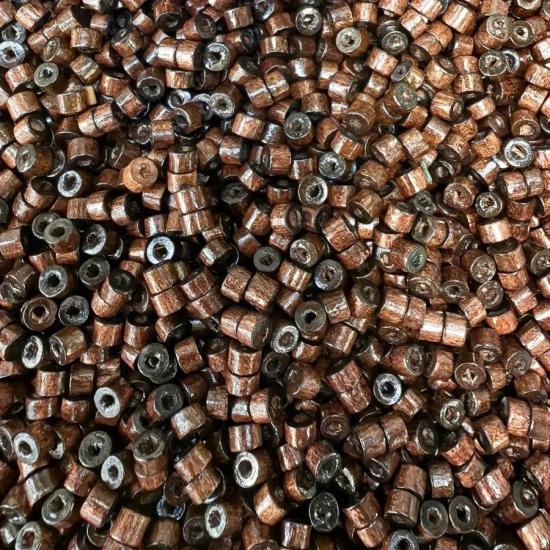 3,10x4,20mm   Koyu Kahverengi Küçük Rondela Ahşap Boncuk