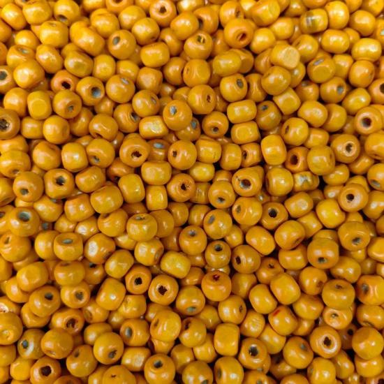 8mm    Açık Turuncu Yuvarlak, Top Ahşap Boncuk