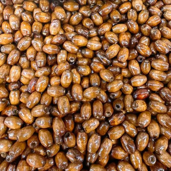 6x11 mm Kahverengi  Arpa Ahşap Boncuk