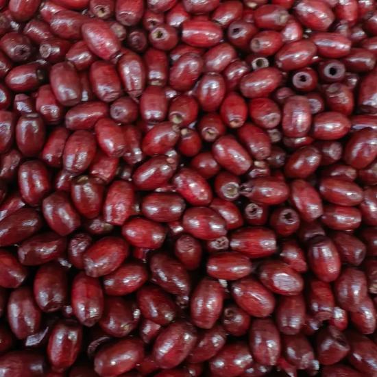 6x11 mm Bordo Arpa Ahşap Boncuk