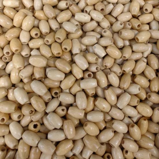 6x11 mm Krem  Arpa Ahşap Boncuk