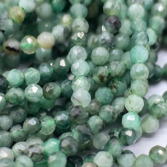 3 mm Zümrüt Fasetli  Kesim Doğal Taş Dizi