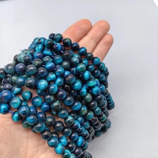 10 mm Renkli Kaplan Gözü Küre Kesim Doğal Taş Dizi