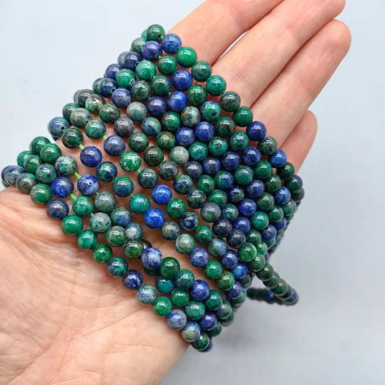 6 mm Azurit  Küre Kesim Doğal Taş Dizi