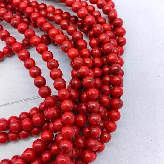 6 mm Mercan Küre Kesim Doğal Taş Dizi