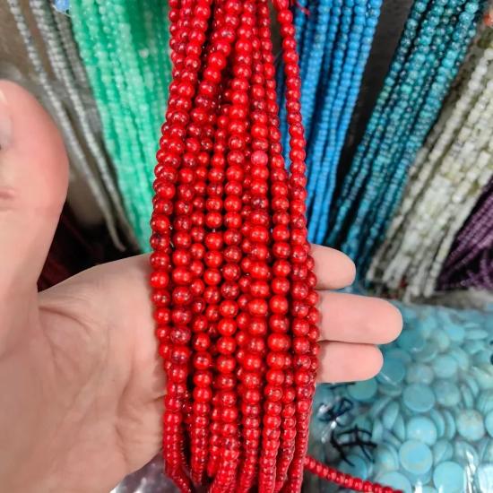 6 mm Mercan Küre Kesim Doğal Taş Dizi