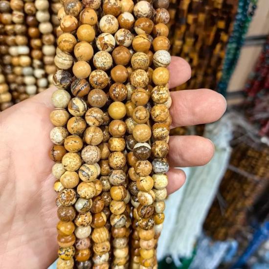 8 mm Toprak Jasper Doğal Taş Açık Kahve