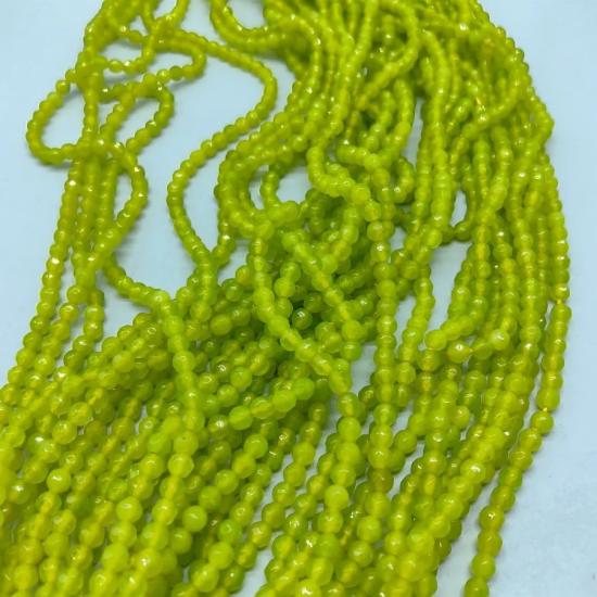 4 mm Fasetli Kesim Peridot Ceyt Sarı Doğal Taş