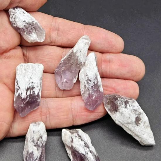 Ametist Mor Kristal Kuvars, Enerji ve Çakra Taşı, Ham Parça