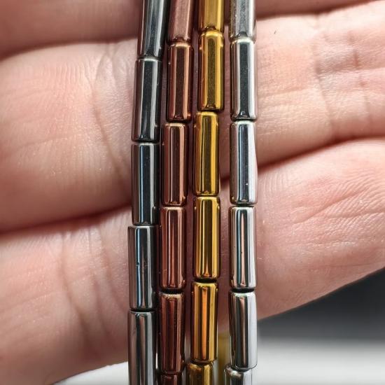 8 mm Silindir  Hematit Doğal Taş